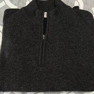 Men's Charcoal Gray Half-Zip Sweater Vest